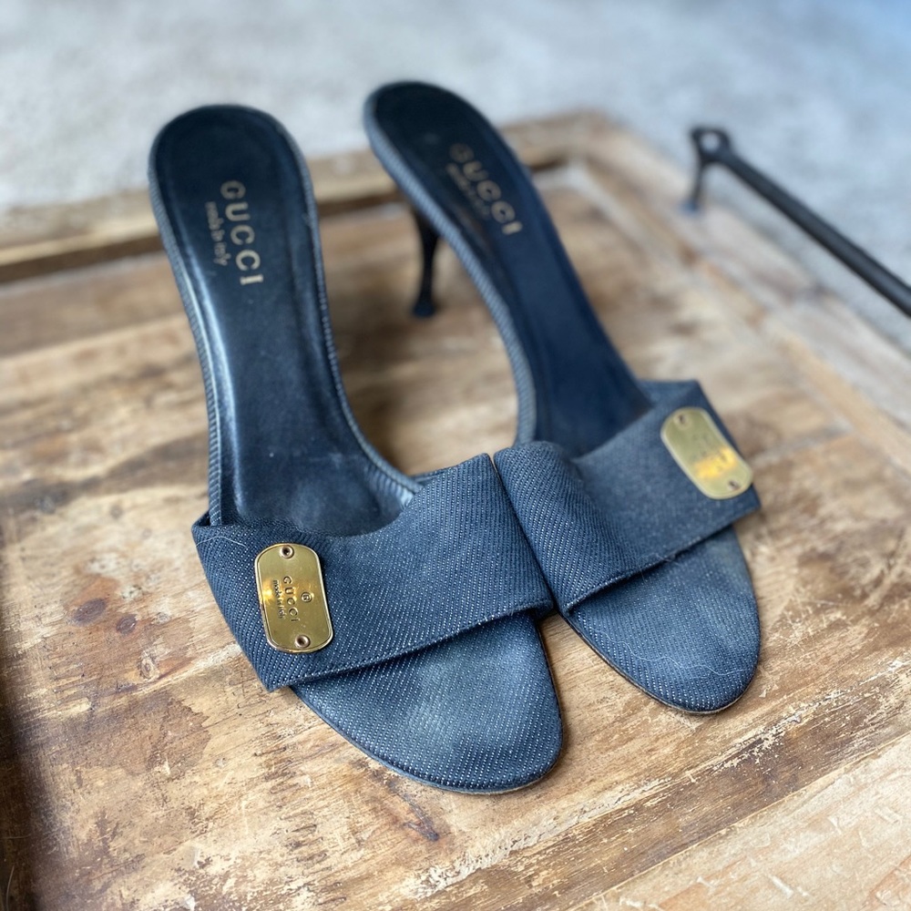 Gucci denim sandals